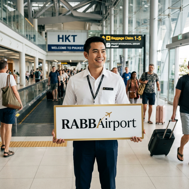 Phuket Airport Greeting Sign Service by RABBAirport